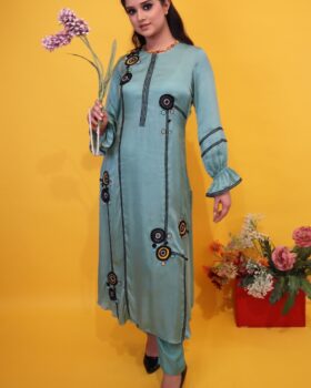 Cotton Satin Kurta Set