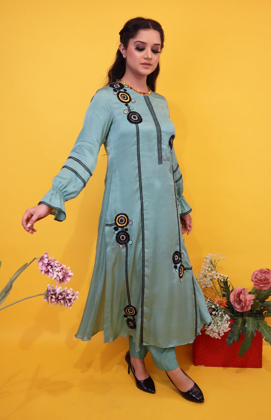 Cotton Satin Kurta Set