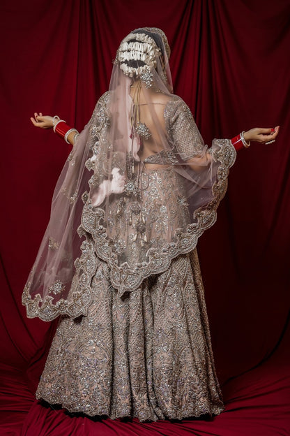 Lavender Lehnga Choli With Zircon And Zardozi Embroidery