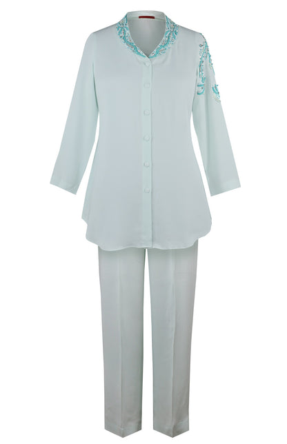 Beaded Palm Co-ord Set - MINT