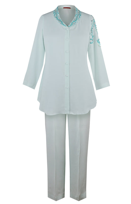 Beaded Palm Co-ord Set - MINT