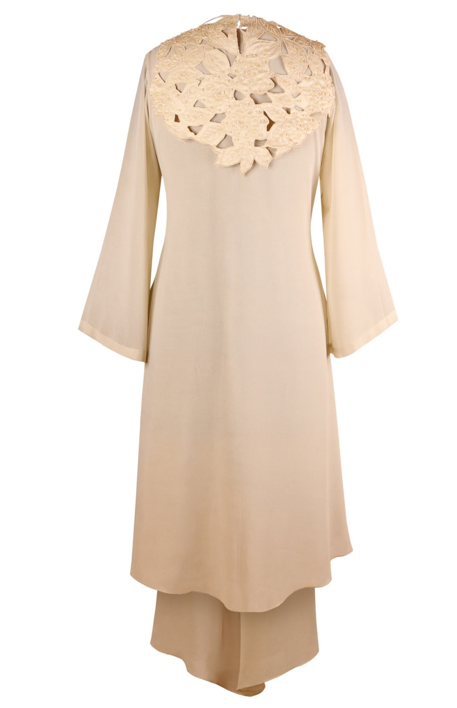 Georgette Kurta Set With Cutwork Shrug