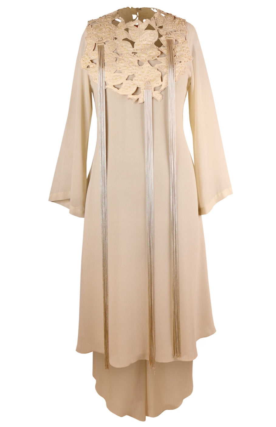 Georgette Kurta Set With Cutwork Shrug