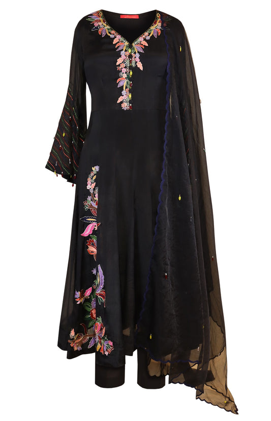 Chiffon Anarkali With Aari Embroidery