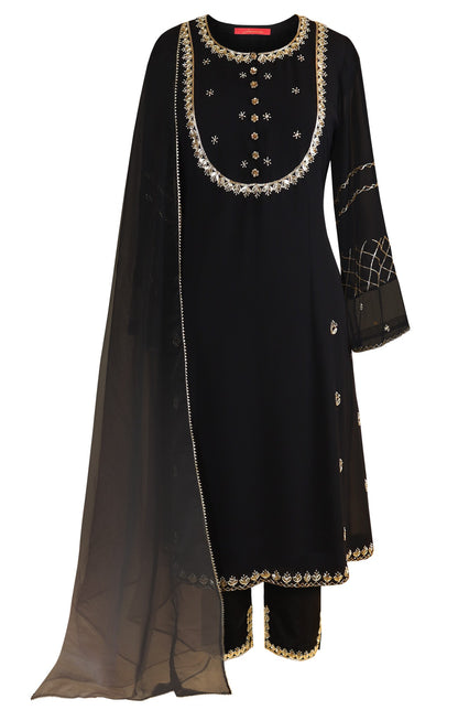 Georgette Suit With Gota Patti Embroidery
