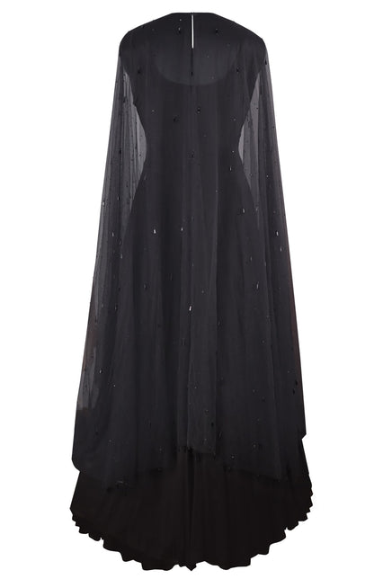 Black Gown With Cape