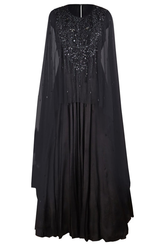 Black Gown With Cape