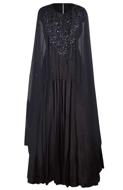 Black Gown With Cape