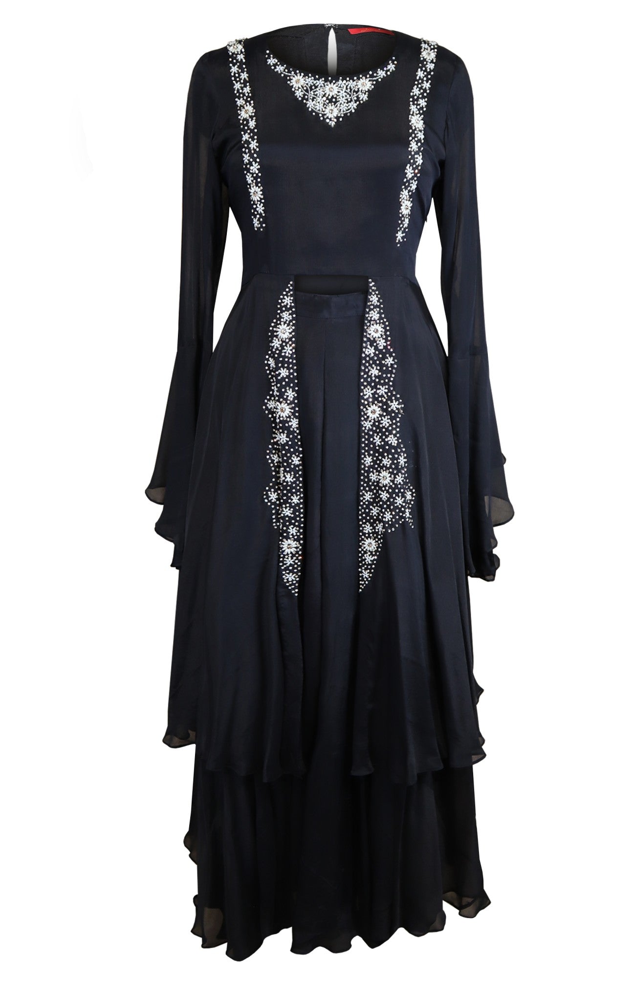Black Kurta With Sharara Set