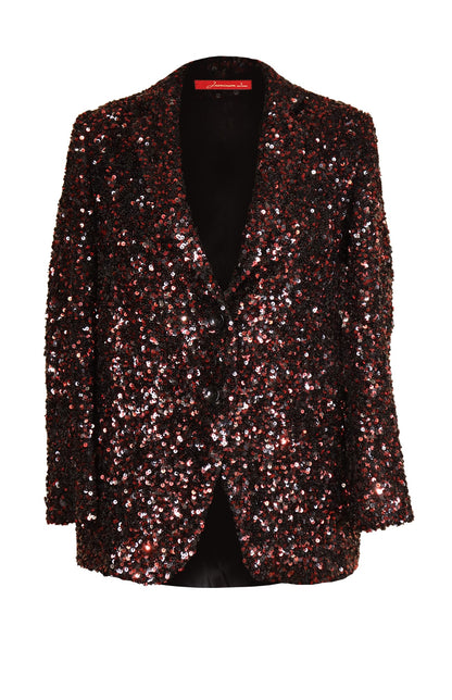 Black Red Sequins Jacket