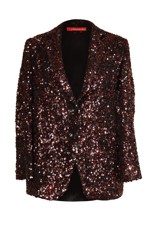 Black Red Sequins Jacket
