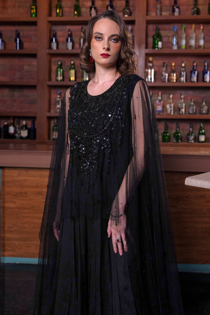 Black Gown With Cape