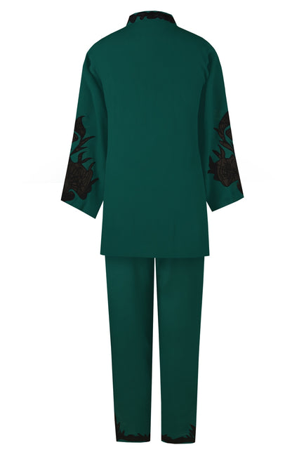 Appliqué Embroidery Crepe Co-ord Set
