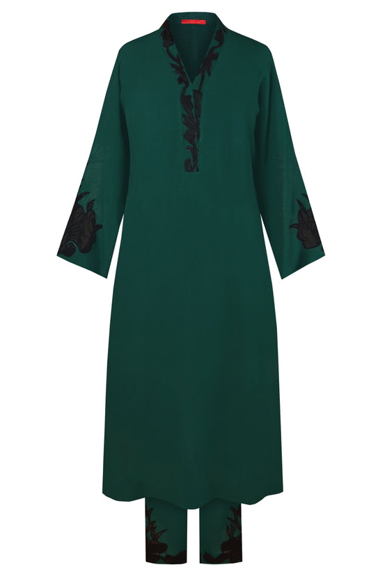Appliqué Embroidery Kurta Set