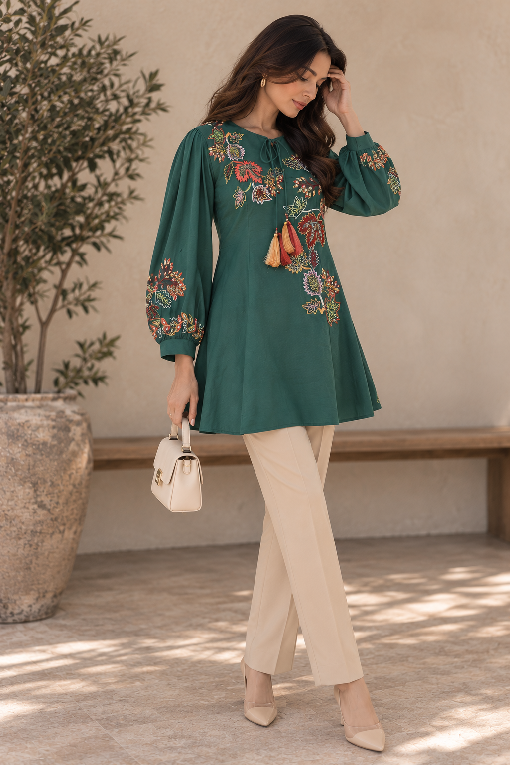 Aari Embroidery Kurti