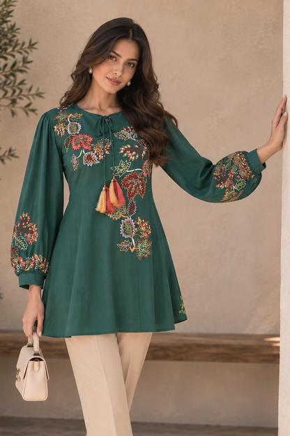 Aari Embroidery Kurti