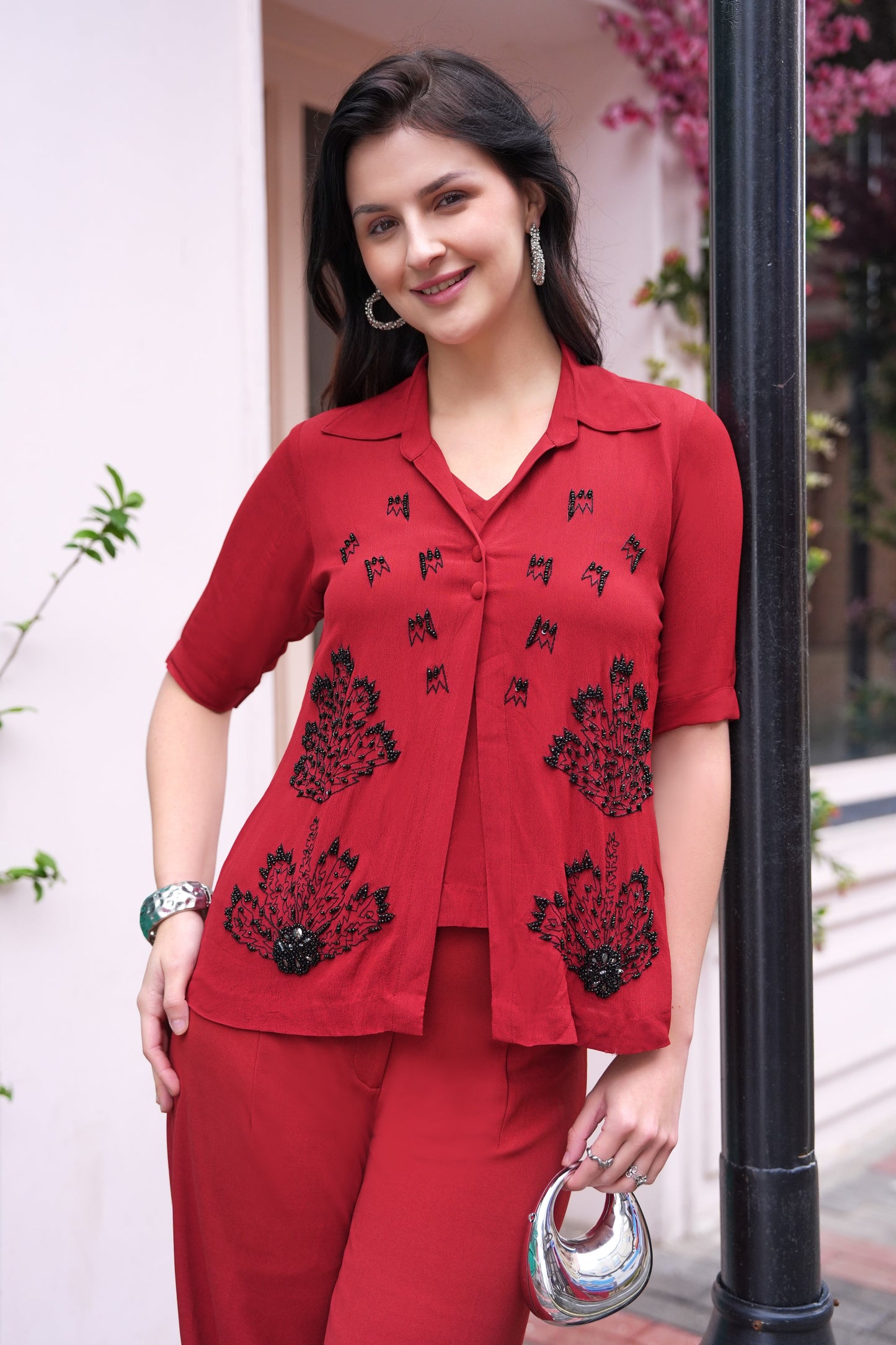 Ferns Double Layer Shirt - BRICK-O-LA