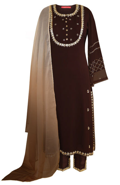 Georgette Suit With Gota Patti Embroidery