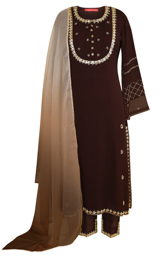 Georgette Suit With Gota Patti Embroidery
