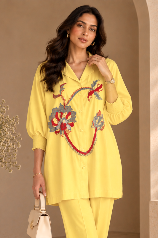 Hibiscus Batwing Top - BUTTER YELLOW