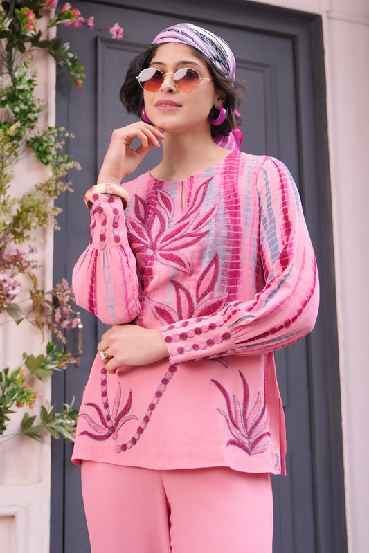 Aari Palms T&D Top - CANDY PINK