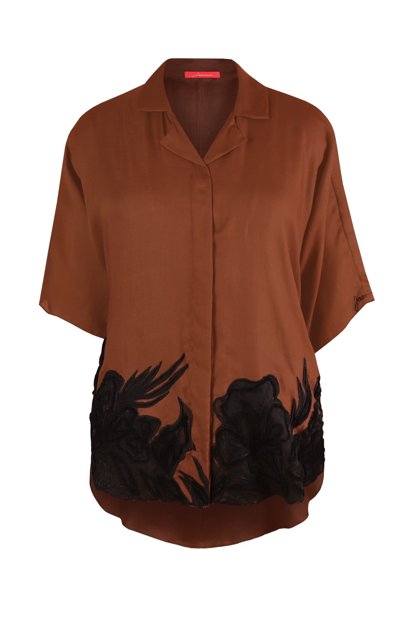 Rayon Top With Appliqué Embroidery