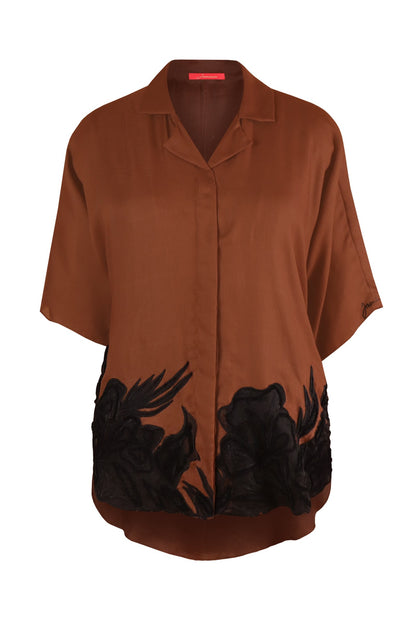 Rayon Top With Appliqué Embroidery