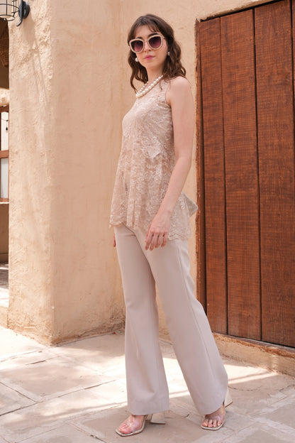 Lace Co-ord Set - CHAMPAGNE