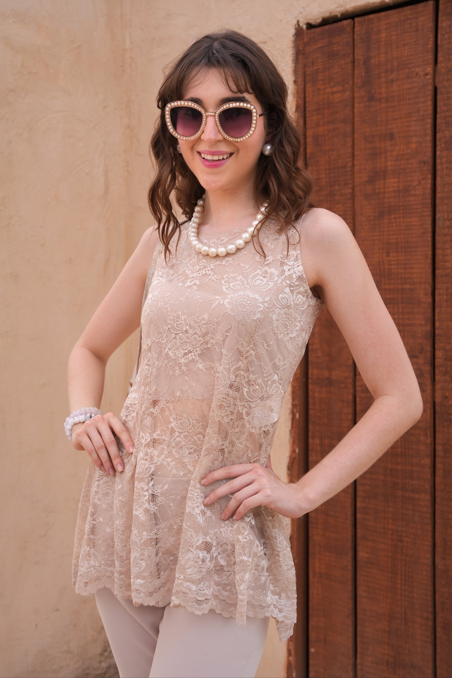 Lace Top - CHAMPAGNE
