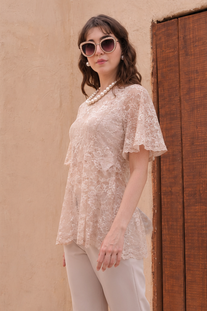 Lace Top - CHAMPAGNE