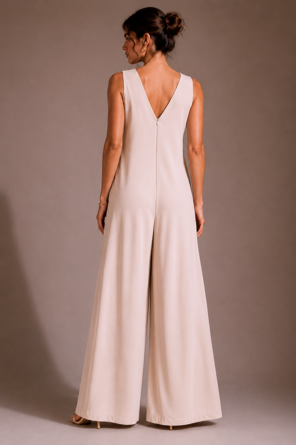 Linen Jumpsuit - CHAMPAGNE