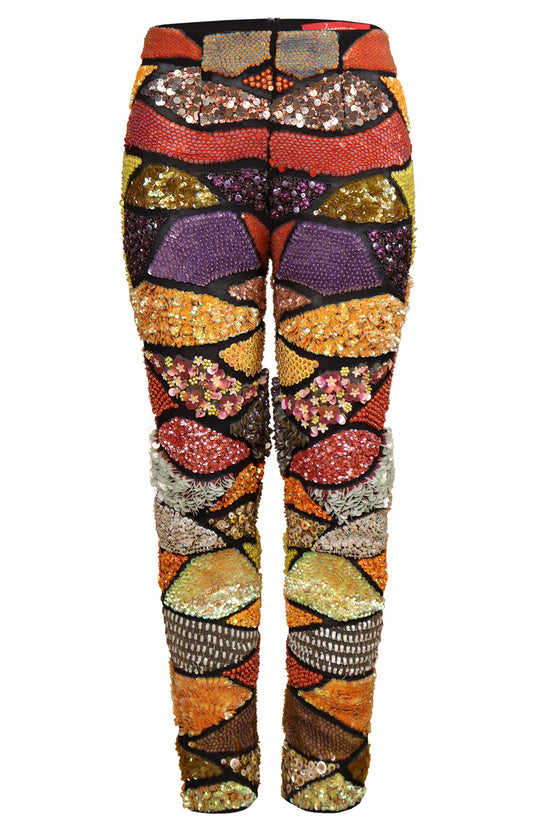 Chunky Sequin Embroidered Pants