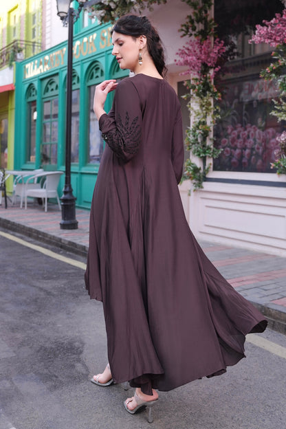 Ferns Asymmetric Kurta Set - COCOA