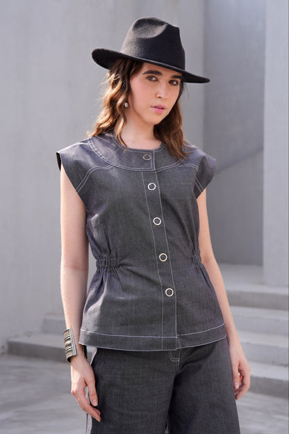 Combat Denim Top