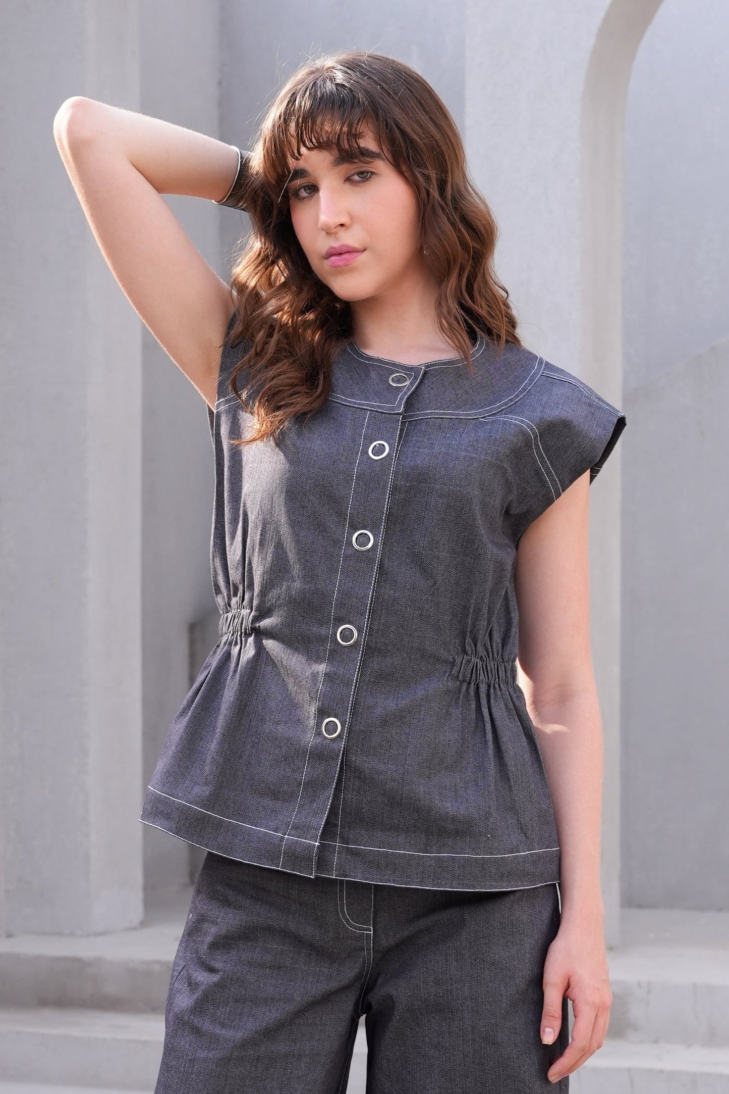 Combat Denim Top