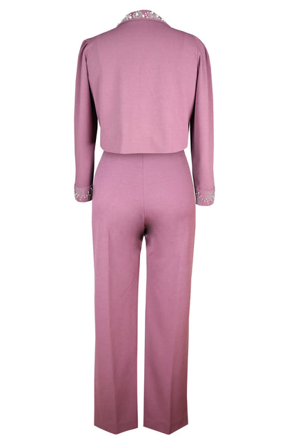 Cosmos Cropped Jacket Co-ord Set - LILAC