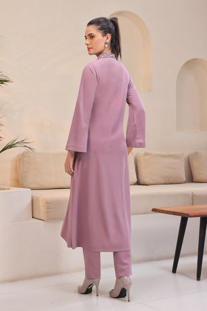 Cosmos Jacket Style Kurta Set - LILAC