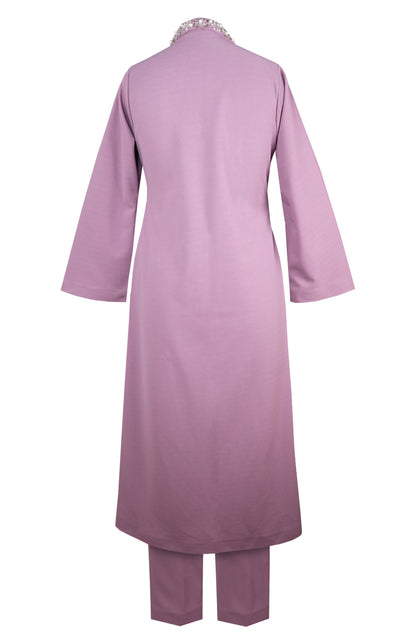 Cosmos Jacket Style Kurta Set - LILAC