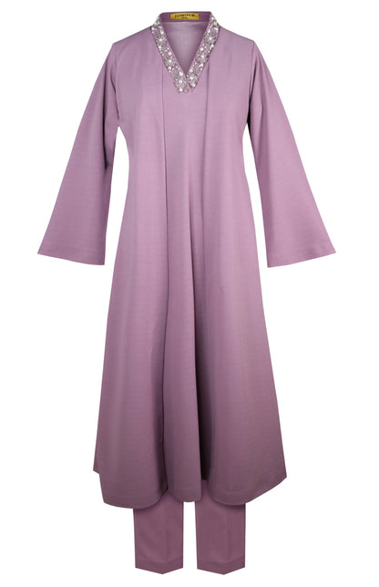 Cosmos Jacket Style Kurta Set - LILAC