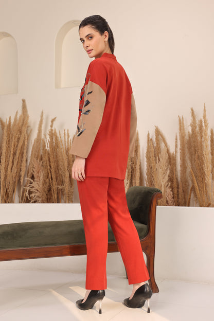 Daisy Batwing Co-ord Set - RUST