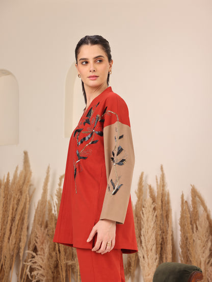 Daisy Batwing Top - RUST