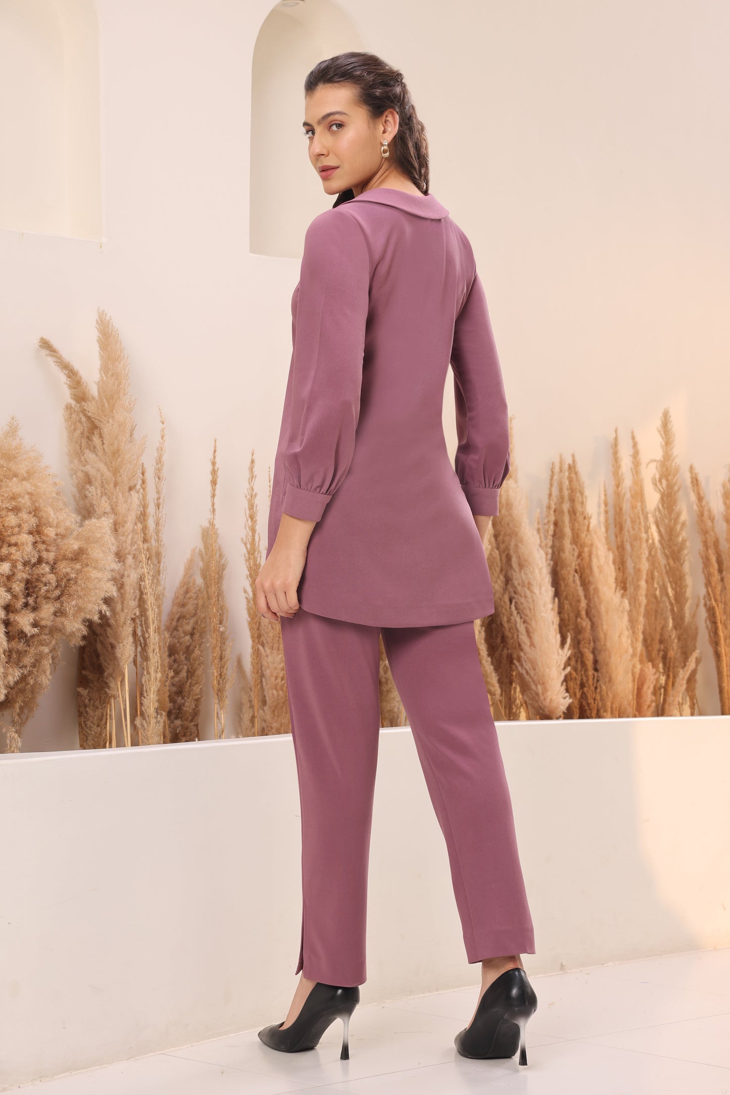Daisy Peter Pan Co-ord Set - MAUVE