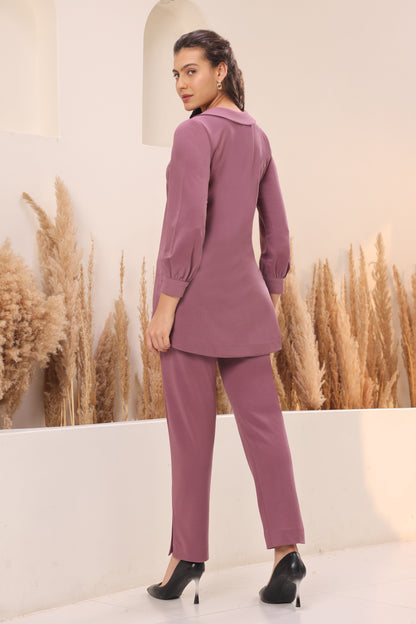 Daisy Peter Pan Co-ord Set - MAUVE