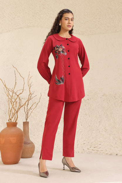 Daisy Peter Pan Top - RED