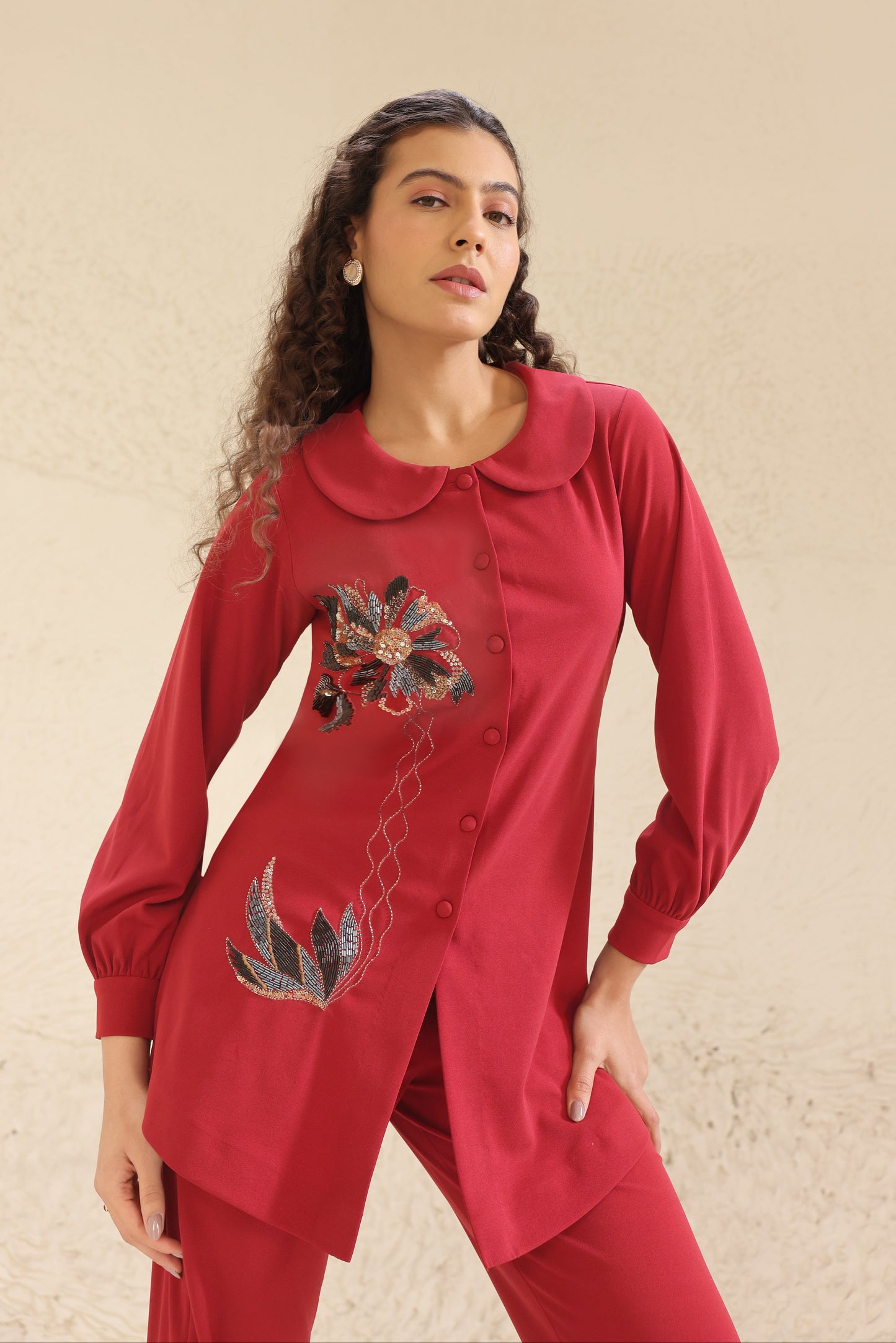 Daisy Peter Pan Top - MAUVE