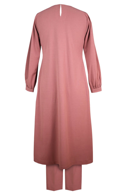 Daisy Kurta Set With Balloon Sleeves - DUSTY ROSE