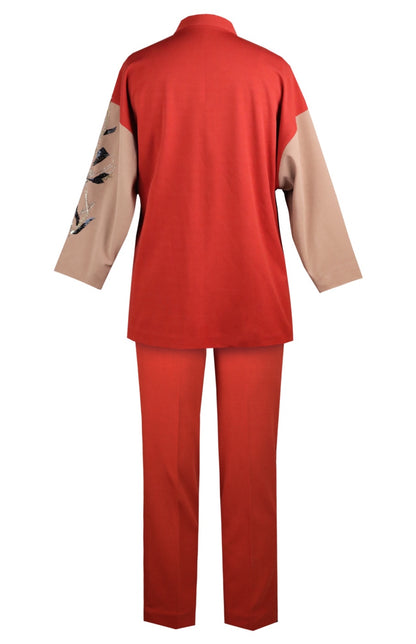 Daisy Batwing Co-ord Set - RUST