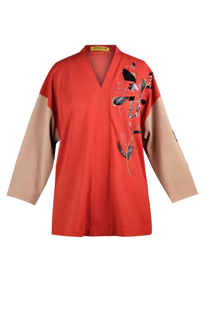 Daisy Batwing Top - RUST