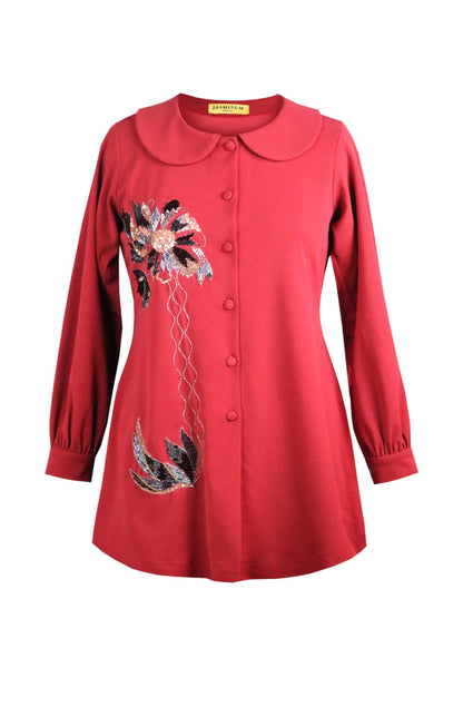 Daisy Peter Pan Top - RED