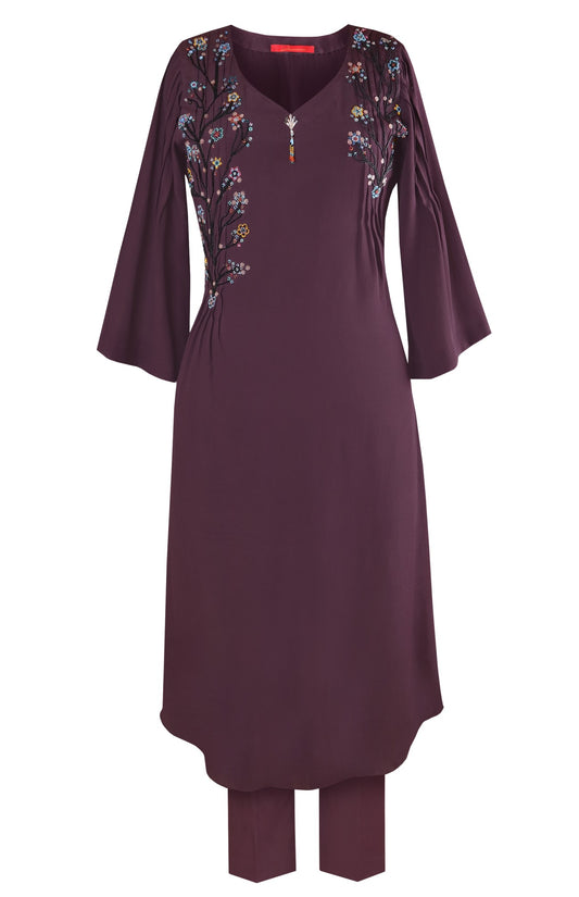 A-Line Crepe Kurta Set